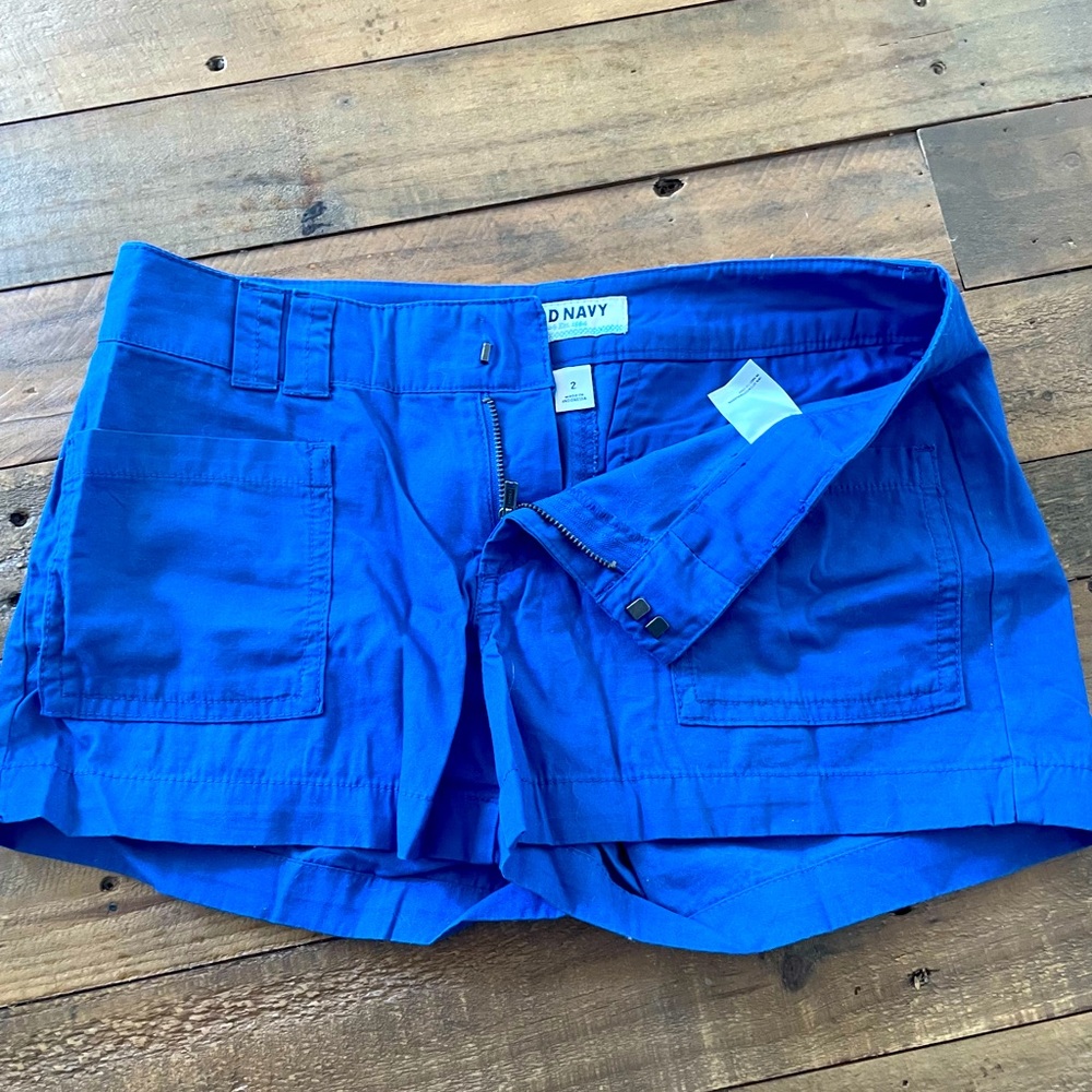 Coral blue women’s cargo slim pocket size 2 shorts
